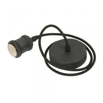 Oaks Lighting - Oaks Single Pendant Set with Braided Cable and Metal Parts, 1x E27 - Luminosity Designs Ltd