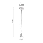 Oaks Lighting - Oaks Single Pendant Set with Twisted Braided Cable and Metal Parts, 1x E27 - Luminosity Designs Ltd