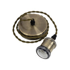 Oaks Lighting - Oaks Single Pendant Set with Twisted Braided Cable and Metal Parts, 1x E27 - Luminosity Designs Ltd