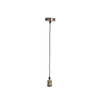 Oaks Lighting - Oaks Single Pendant Set with Twisted Braided Cable and Metal Parts, 1x E27 - Luminosity Designs Ltd