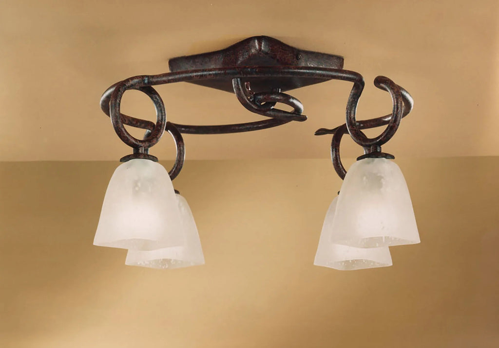 Mantra - Oberture Ceiling 4 Light E14, Brown/Black Oxide (Mantra M2002) - Luminosity Designs Ltd