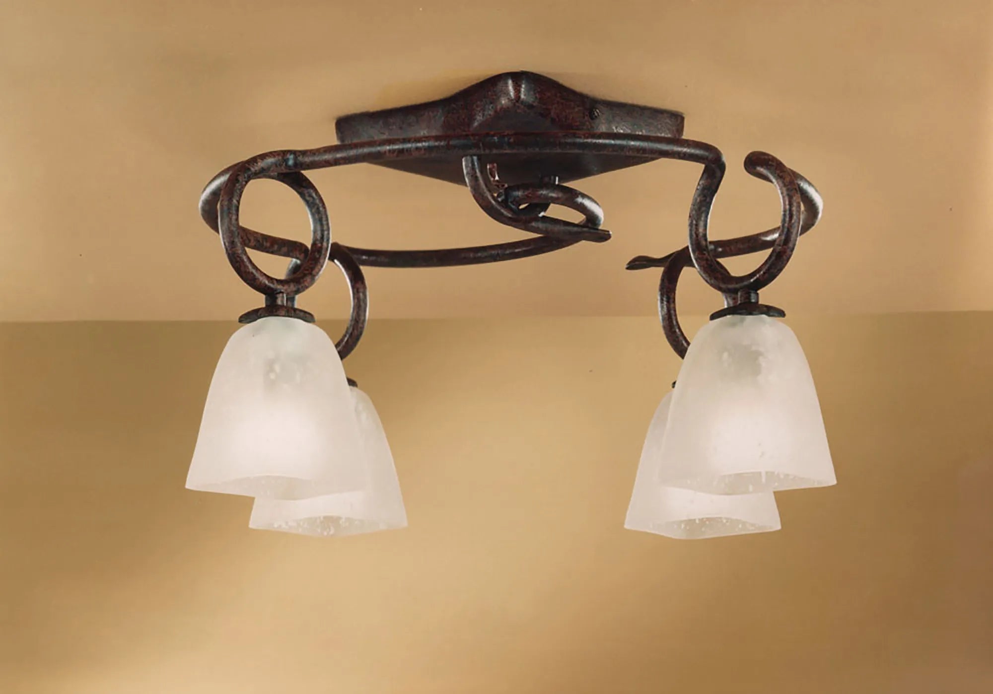 Mantra - Oberture Ceiling 4 Light E14, Brown/Black Oxide (Mantra M2002) - Luminosity Designs Ltd