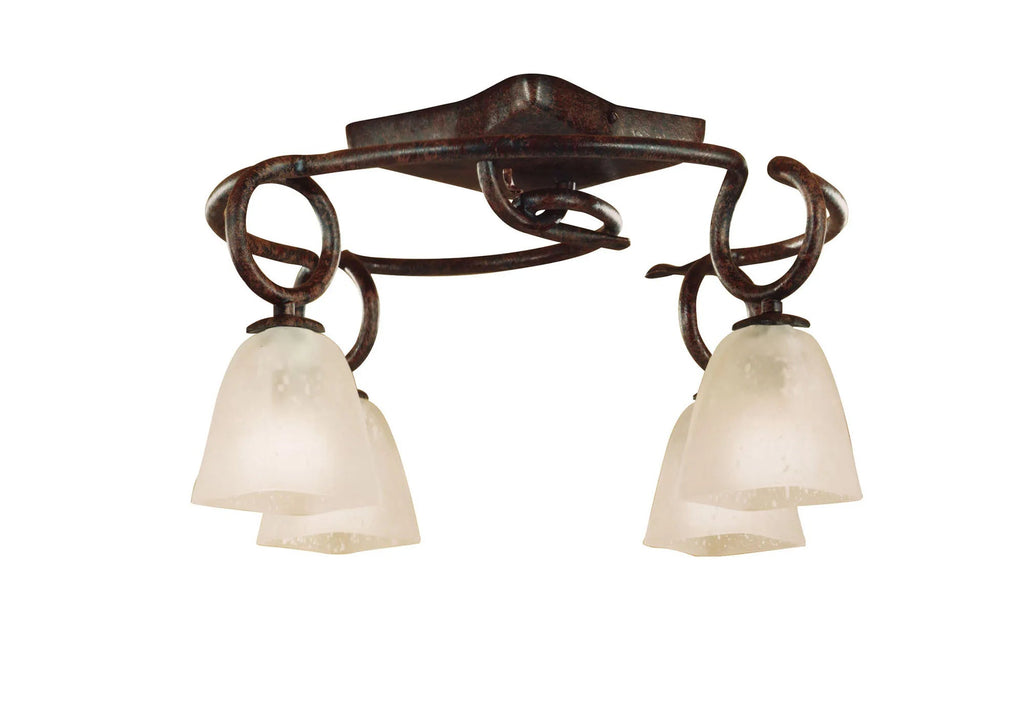Mantra - Oberture Ceiling 4 Light E14, Brown/Black Oxide (Mantra M2002) - Luminosity Designs Ltd