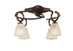 Mantra - Oberture Ceiling 4 Light E14, Brown/Black Oxide (Mantra M2002) - Luminosity Designs Ltd