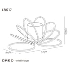 Diyas Home - Oreo Candle Holder 8 Ring - Luminosity Designs Ltd