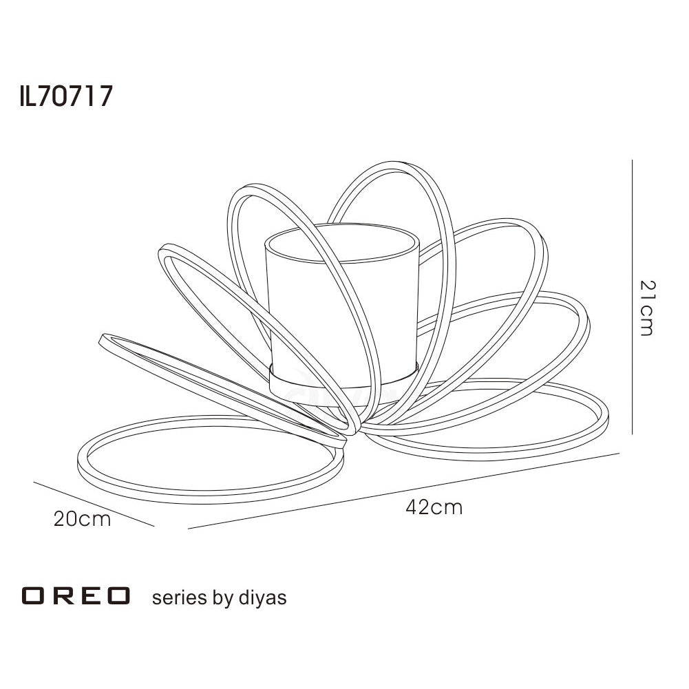 Diyas Home - Oreo Candle Holder 8 Ring - Luminosity Designs Ltd