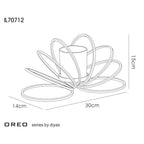 Diyas Home - Oreo Candle Holder 8 Ring - Luminosity Designs Ltd