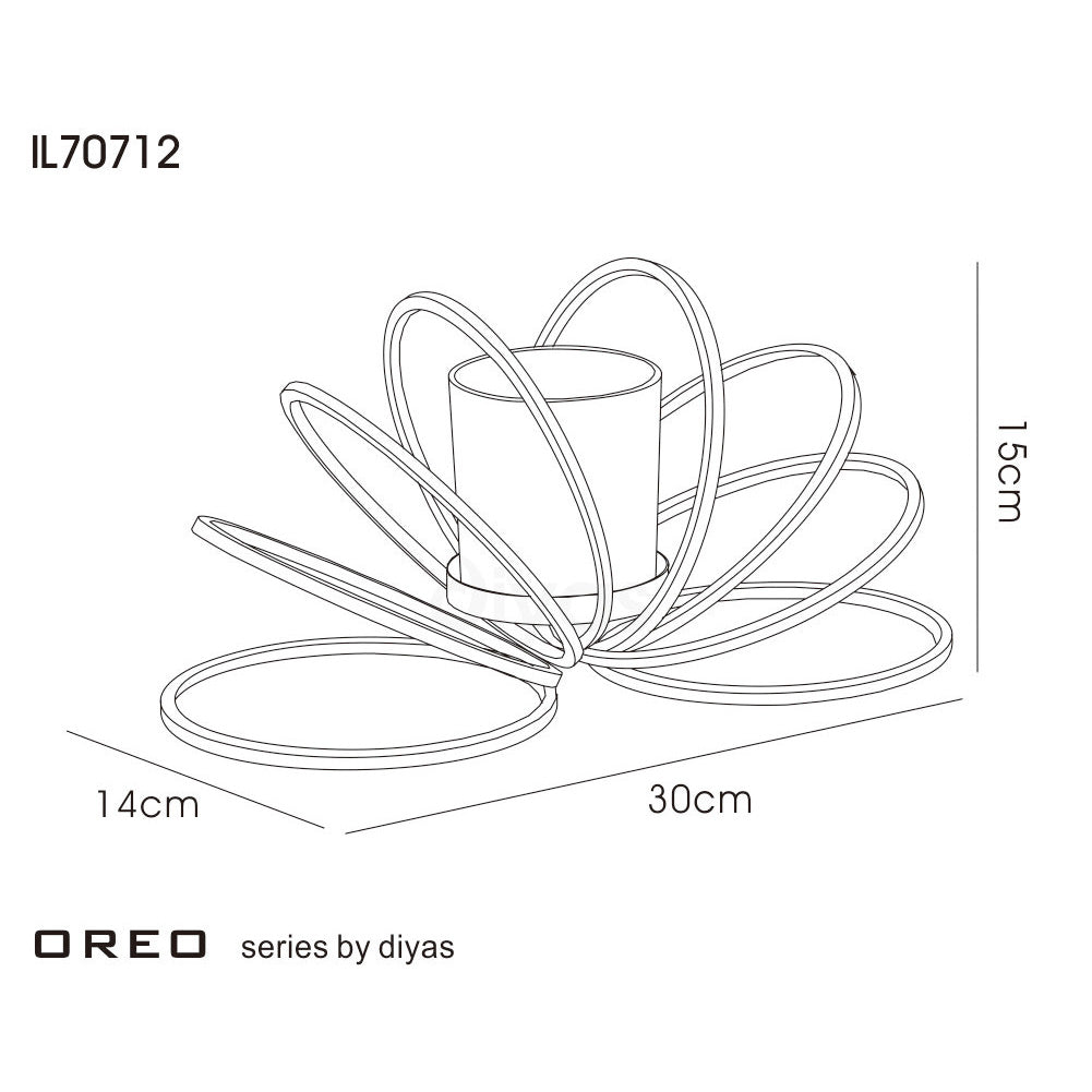 Diyas Home - Oreo Candle Holder 8 Ring - Luminosity Designs Ltd