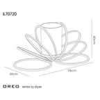 Diyas Home - Oreo Candle Holder 8 Ring - Luminosity Designs Ltd