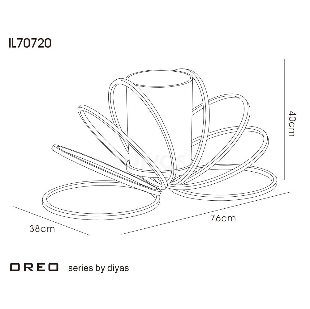 Diyas Home - Oreo Candle Holder 8 Ring - Luminosity Designs Ltd