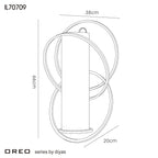 Diyas Home - Oreo Wall Candle Holder - Luminosity Designs Ltd