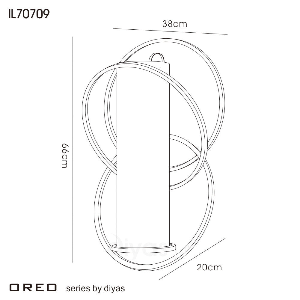 Diyas Home - Oreo Wall Candle Holder - Luminosity Designs Ltd