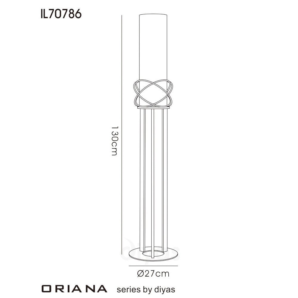Diyas Home - Oriana Floor Lamp Candle Holder - Luminosity Designs Ltd