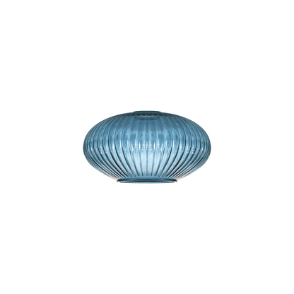 Large Oval Pendulum Ribbed Glass Shades