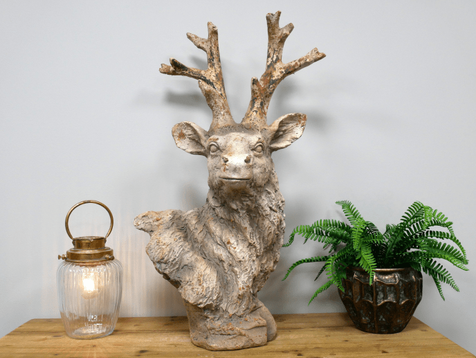 Luminosity Designs - Oxidised Iron Effect Victorian Style Large Stag Bust - Luminosity Designs Ltd
