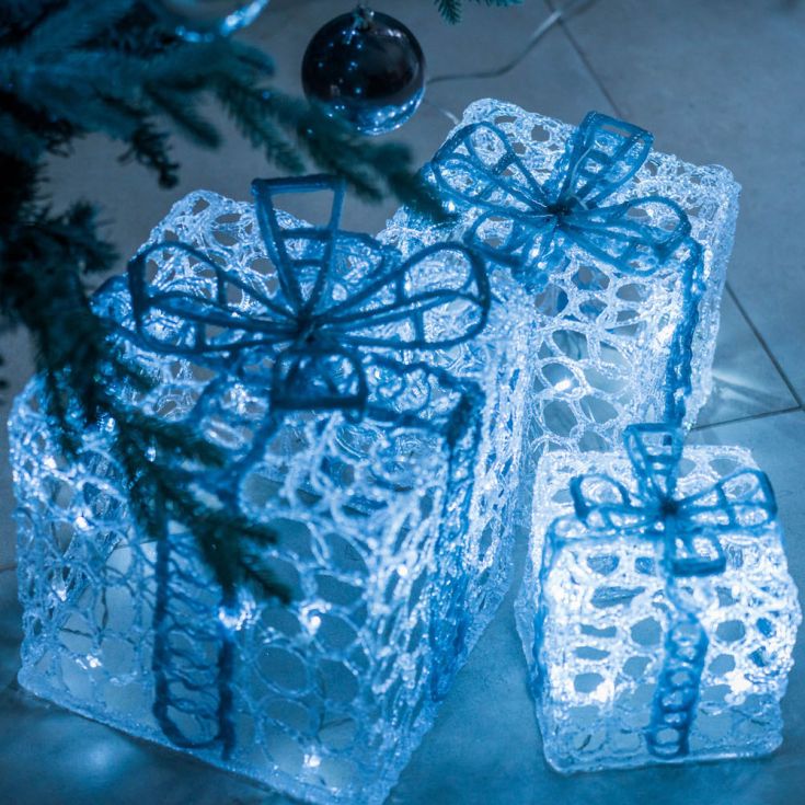lse - Pack of Three Light Up Christmas Gifts - Luminosity Designs Ltd