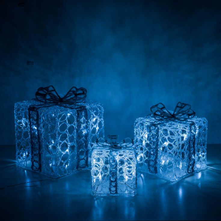 lse - Pack of Three Light Up Christmas Gifts - Luminosity Designs Ltd
