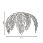 Oaks Lighting - Palm Matt Black Metal Non Electric Pendant Shade - Luminosity Designs Ltd