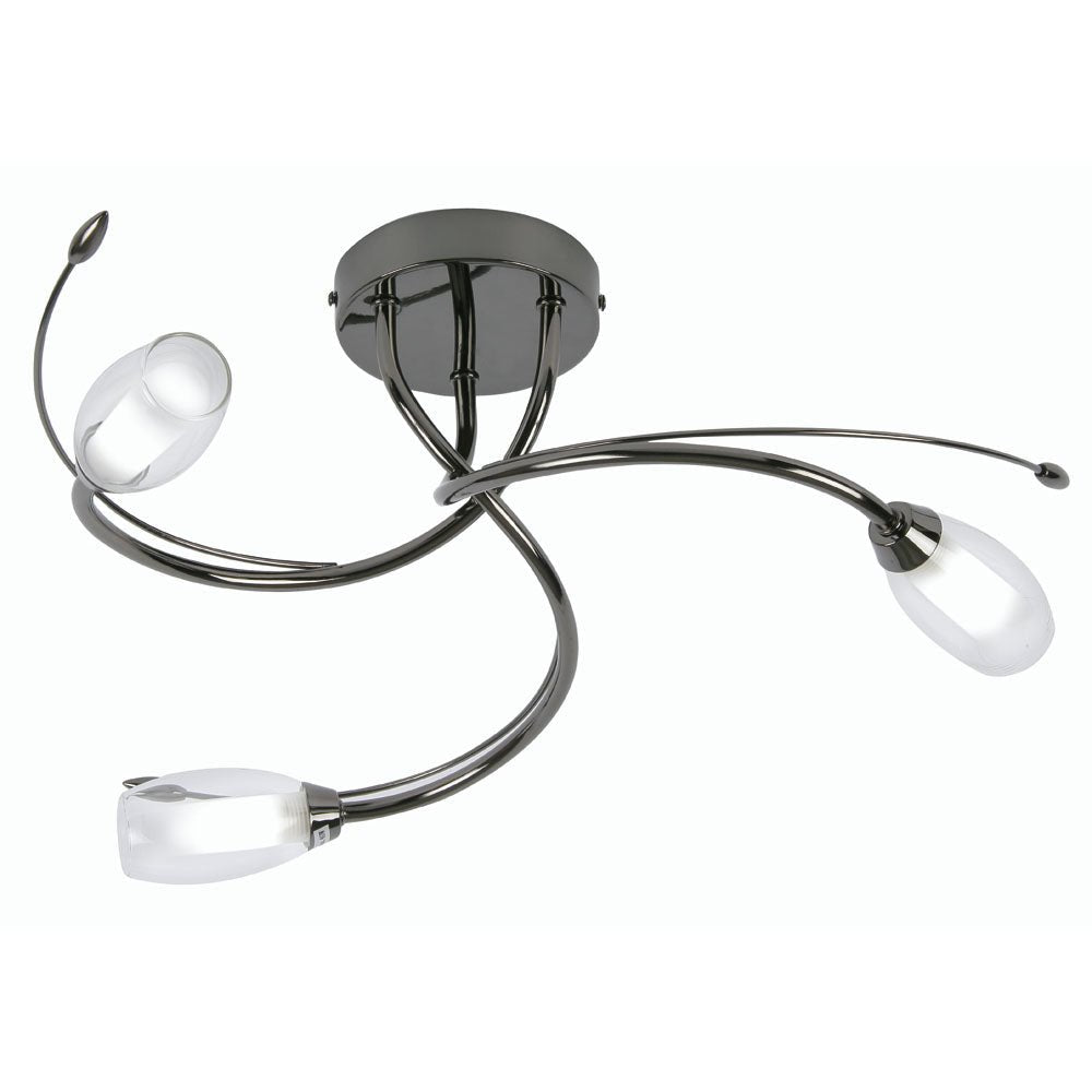 Oaks Lighting - Pandora Semi Flush Traditional Ceiling Light, 3x G9 (Oaks 1203/3) - Luminosity Designs Ltd