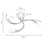 Oaks Lighting - Pandora Semi Flush Traditional Ceiling Light, 3x G9 (Oaks 1203/3) - Luminosity Designs Ltd