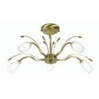 Oaks Lighting - Pandora Semi Flush Traditional Ceiling Light, 5x G9 (Oaks 1203/5) - Luminosity Designs Ltd