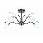 Oaks Lighting - Pandora Semi Flush Traditional Ceiling Light, 5x G9 (Oaks 1203/5) - Luminosity Designs Ltd