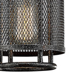 Diyas - Parker Pendant 1 Light E27 Weathered Zinc/Brushed Nickel - Luminosity Designs Ltd