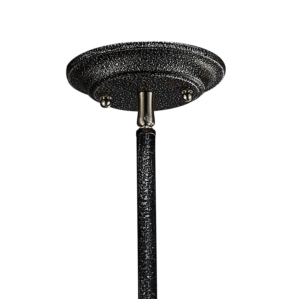 Diyas - Parker Pendant 1 Light E27 Weathered Zinc/Brushed Nickel - Luminosity Designs Ltd