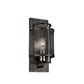 Diyas - Parker Wall Lamp 1 Light E27 Weathered Zinc/Brushed Nickel - Luminosity Designs Ltd