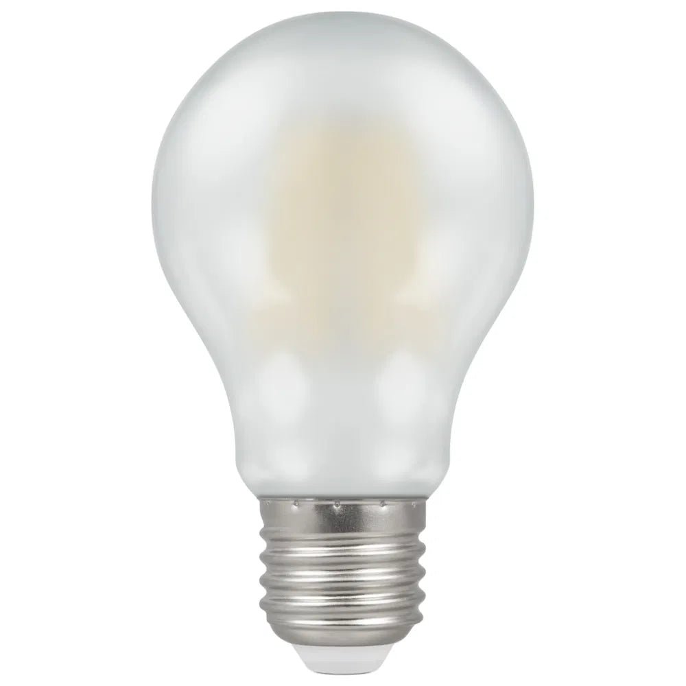 PEARL 2700k Crompton Warm White Dimmable LED GLS E27 Filament Bulb - 7.5w 806 Lumen, 60w Equivalent - Luminosity Designs Ltd