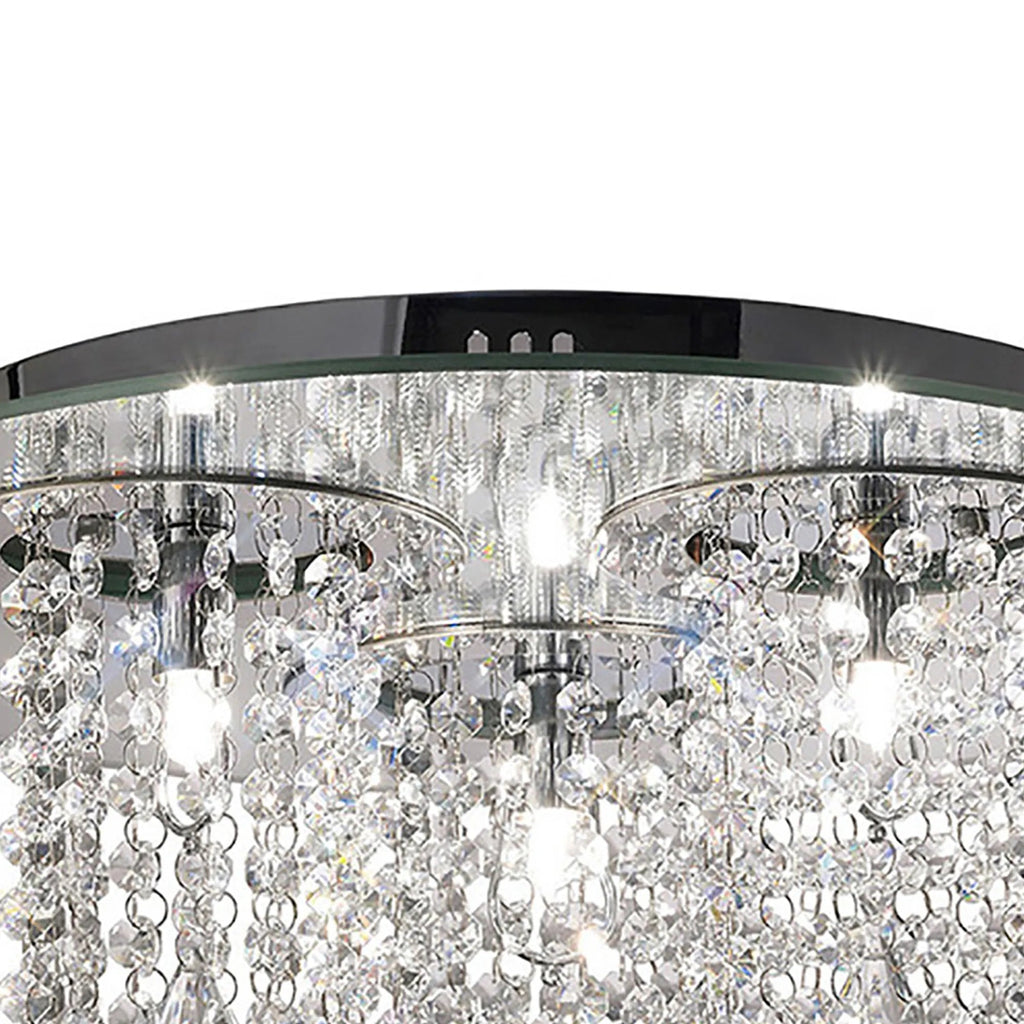 Diyas - Pegasus Ceiling 3 Light G9 Polished Mirror With Crystal - Luminosity Designs Ltd