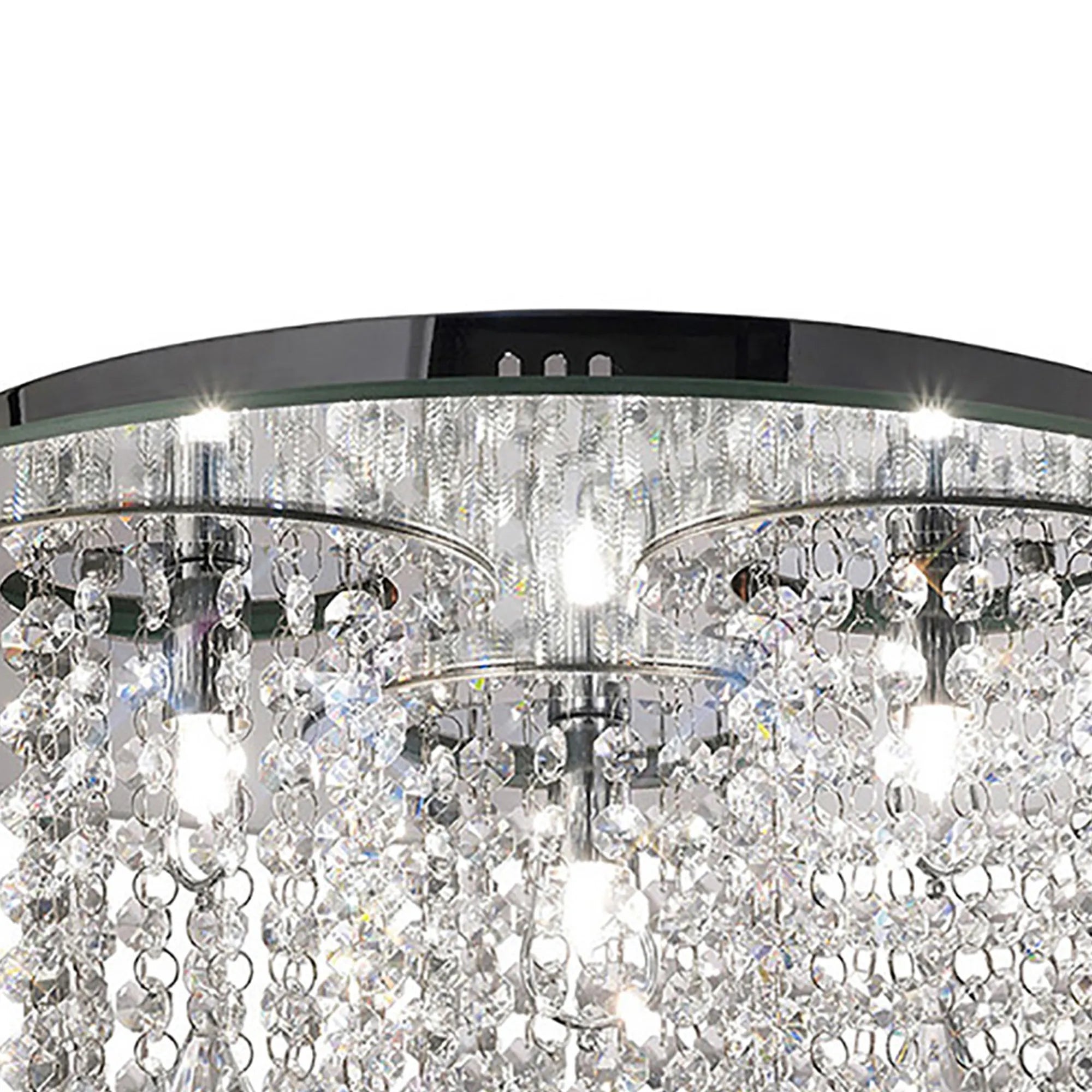 Diyas - Pegasus Ceiling 3 Light G9 Polished Mirror With Crystal - Luminosity Designs Ltd