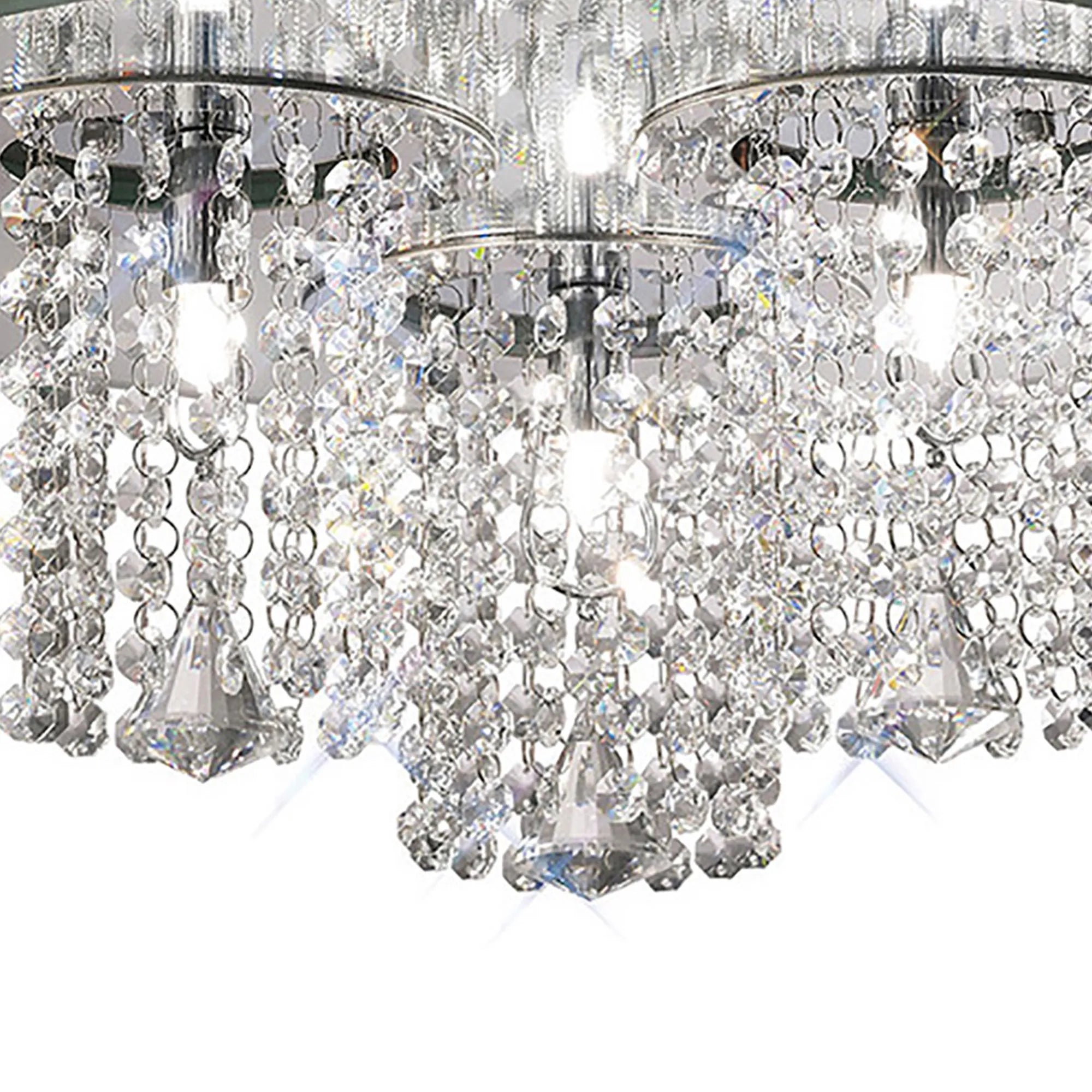 Diyas - Pegasus Ceiling 3 Light G9 Polished Mirror With Crystal - Luminosity Designs Ltd