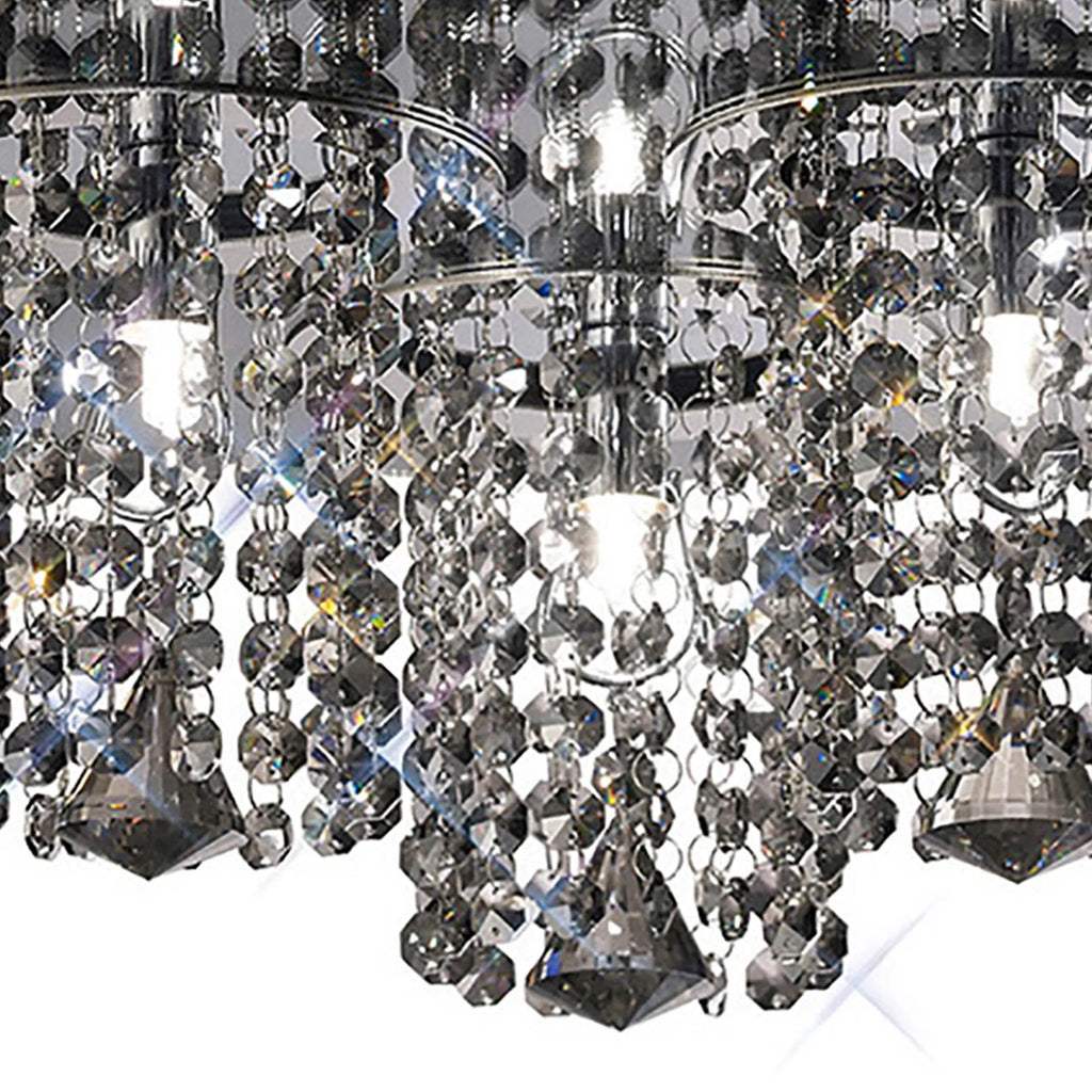 Diyas - Pegasus Ceiling 3 Light G9 Polished Mirror With Crystal - Luminosity Designs Ltd
