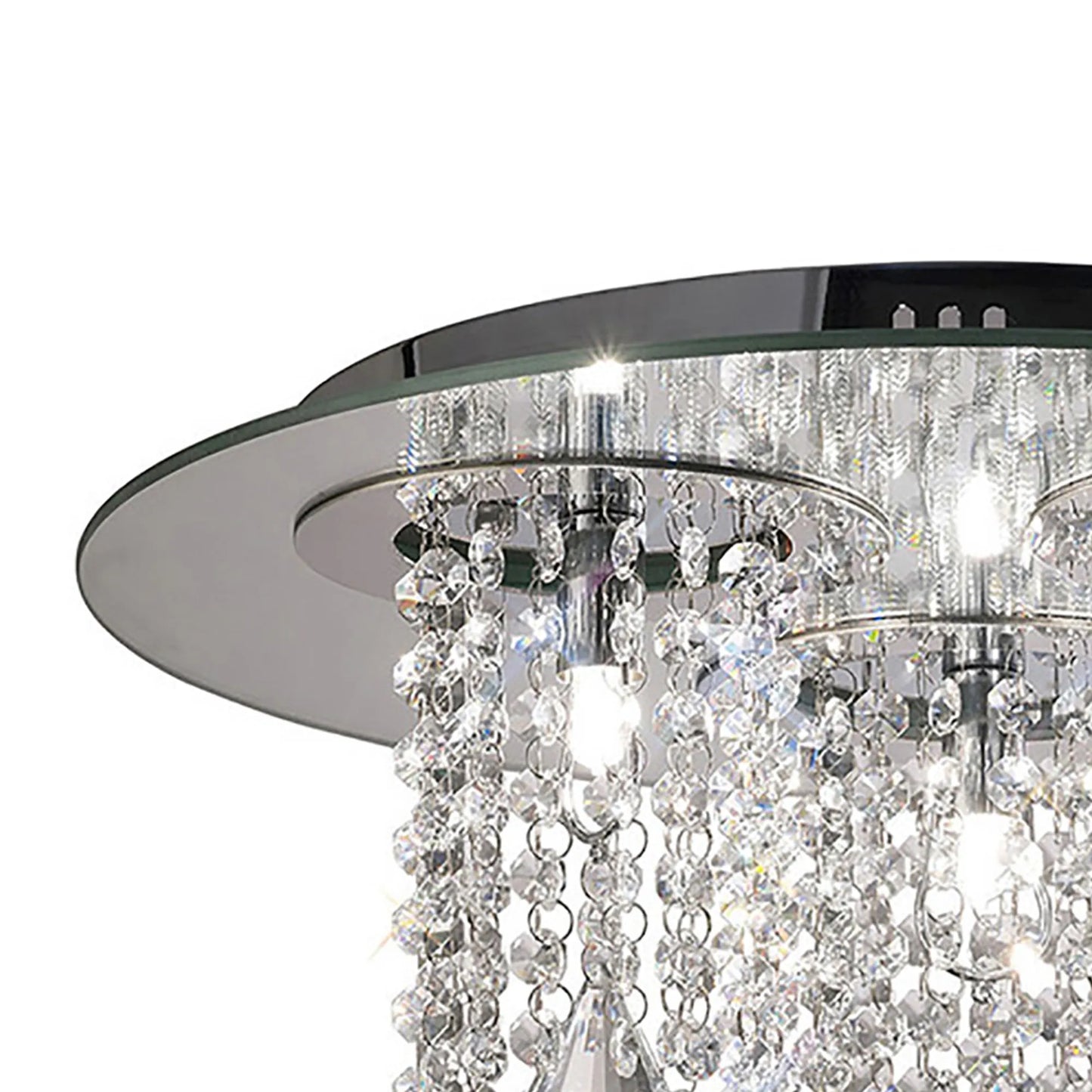 Pegasus Ceiling 3 Light G9 Polished Mirror With Crystal