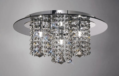 Pegasus Ceiling 3 Light G9 Polished Mirror With Crystal