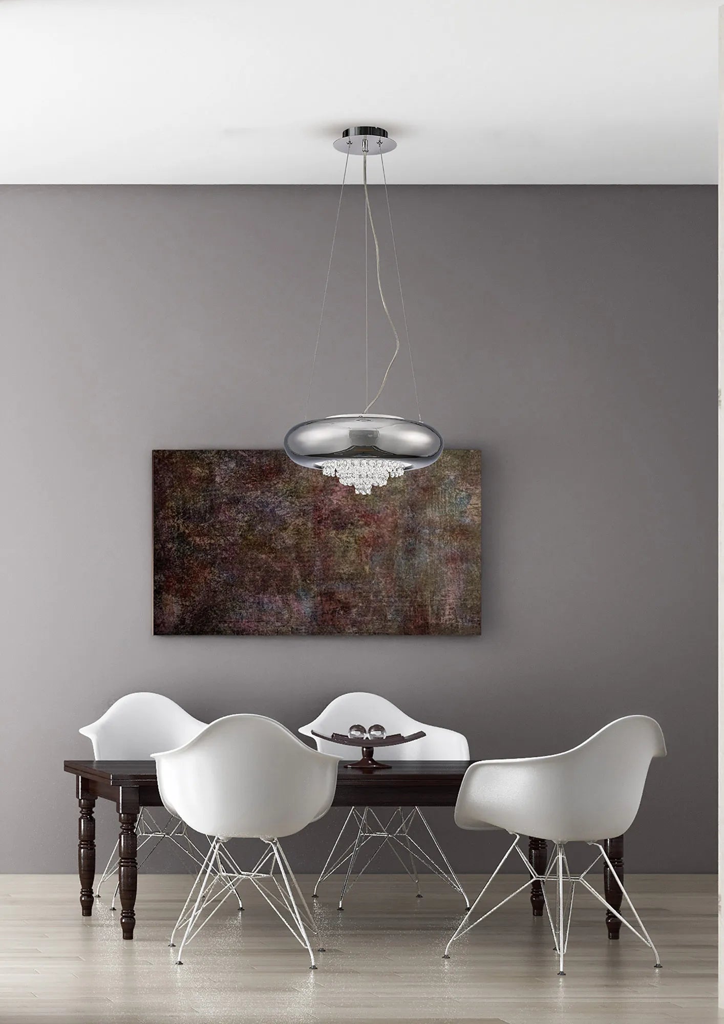 Diyas - Phyllis Large Pendant, 3 Light G9, Polished Chrome/Crystal (Diyas IL31563) - Luminosity Designs Ltd