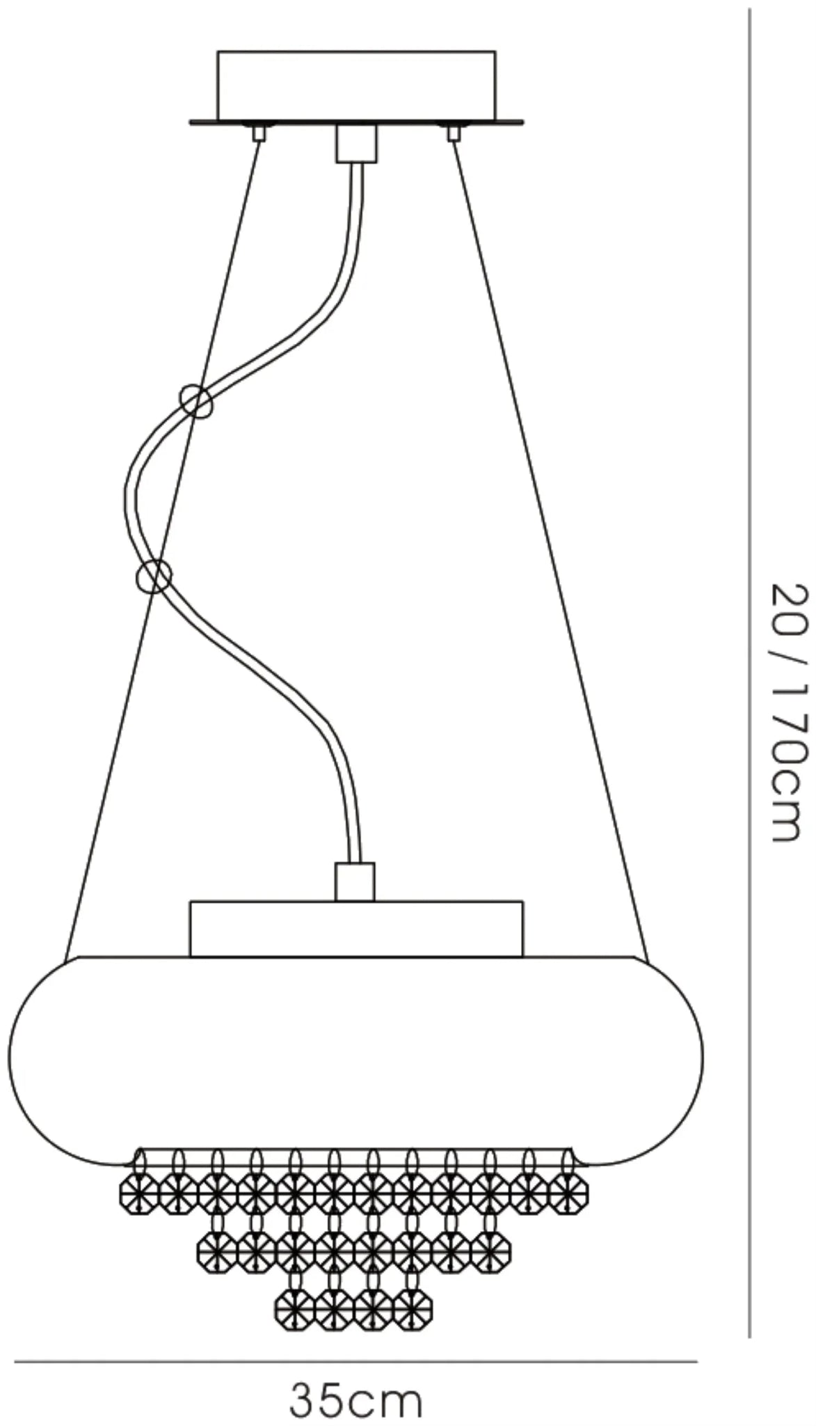 Diyas - Phyllis Large Pendant, 3 Light G9, Polished Chrome/Crystal (Diyas IL31563) - Luminosity Designs Ltd