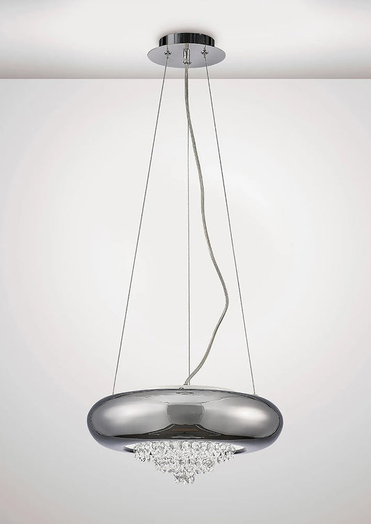 Phyllis Large Pendant,  3 Light G9,  Polished Chrome/Crystal (Diyas IL31563)