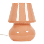 LSE - Pin Stripe Pink Retro Style Glass Table Lamp - Luminosity Designs Ltd