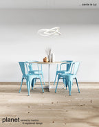 Luminosity Designs - Planet LED Neon 49cm Pendant, 40W LED, 3000K, 1800lm, White - Luminosity Designs Ltd