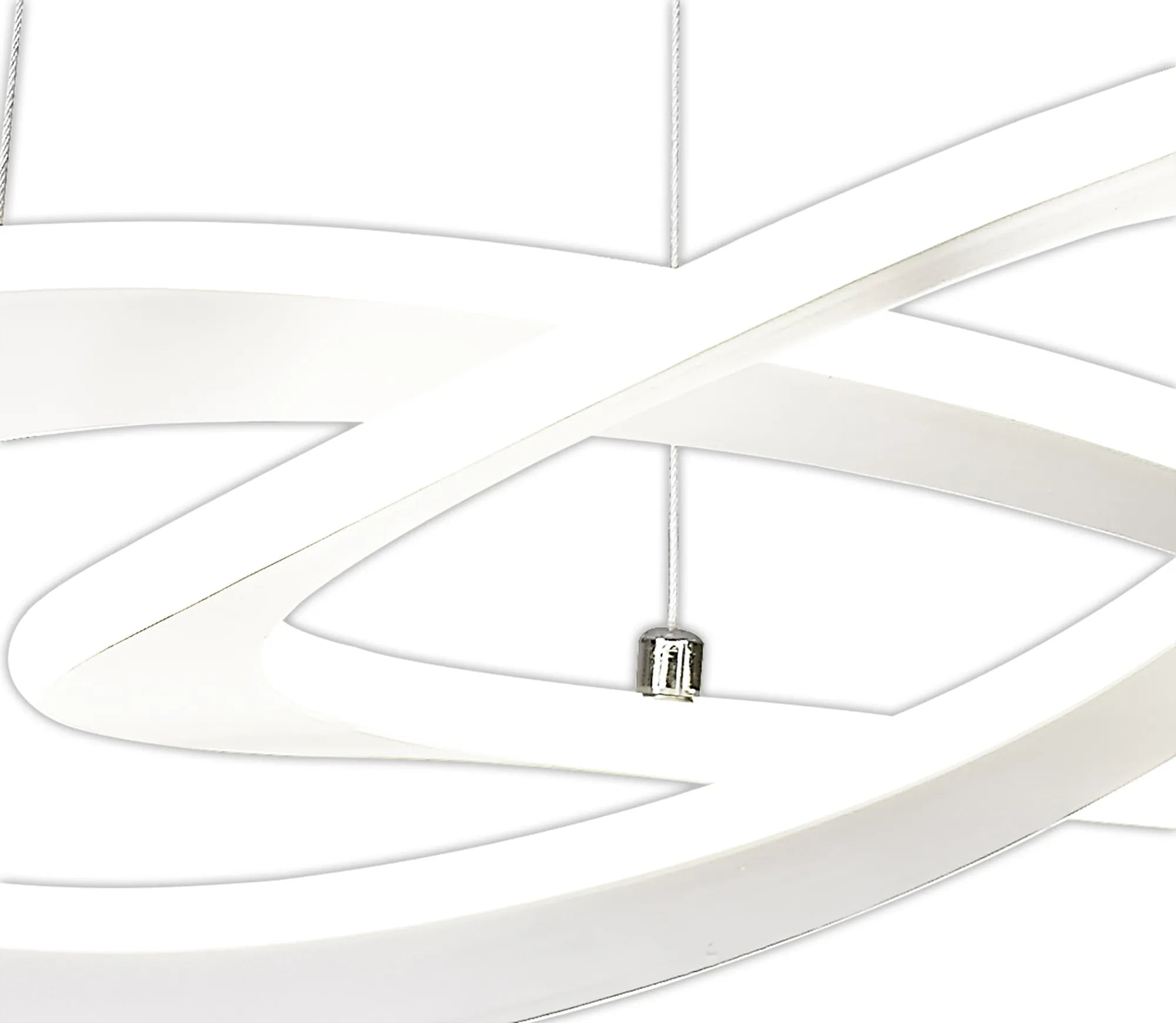 Luminosity Designs - Planet LED Neon 49cm Pendant, 40W LED, 3000K, 1800lm, White - Luminosity Designs Ltd
