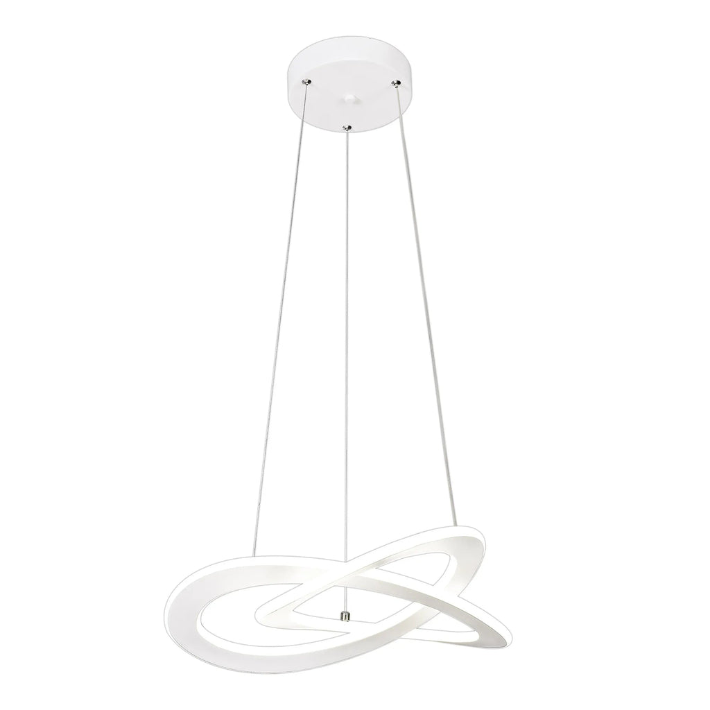Luminosity Designs - Planet LED Neon 49cm Pendant, 40W LED, 3000K, 1800lm, White - Luminosity Designs Ltd