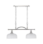 Luminosity Designs - Polished Nickel Sledmere 2 Light Bar (Converts to Semi Flush) 2x E27 - Luminosity Designs Ltd
