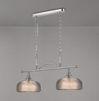 Luminosity Designs - Polished Nickel Sledmere 2 Light Bar (Converts to Semi Flush) 2x E27 - Luminosity Designs Ltd
