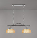 Luminosity Designs - Polished Nickel Sledmere 2 Light Bar (Converts to Semi Flush) 2x E27 - Luminosity Designs Ltd