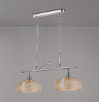 Luminosity Designs - Polished Nickel Sledmere 2 Light Bar (Converts to Semi Flush) 2x E27 - Luminosity Designs Ltd