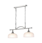 Luminosity Designs - Polished Nickel Sledmere 2 Light Bar (Converts to Semi Flush) 2x E27 - Luminosity Designs Ltd