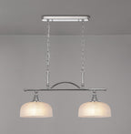 Luminosity Designs - Polished Nickel Sledmere 2 Light Bar (Converts to Semi Flush) 2x E27 - Luminosity Designs Ltd