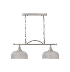 Luminosity Designs - Polished Nickel Sledmere 2 Light Bar (Converts to Semi Flush) 2x E27 - Luminosity Designs Ltd